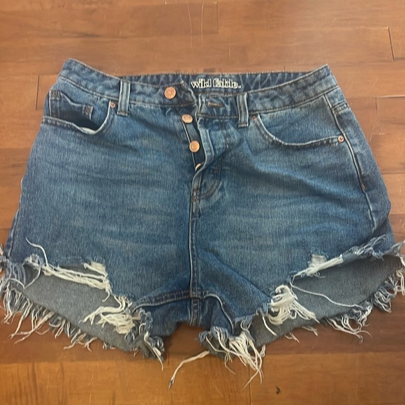 Wild fable high rise button jean shorts - Picture 1 of 3